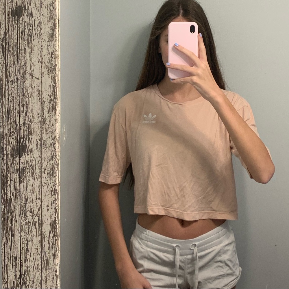 ADIDAS crop top (light pink)